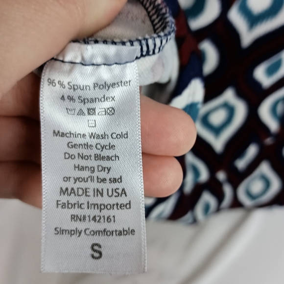 2/$30 LuLaRoe Patchwork Geometric Puff Sleeve Mini Dress (#1,110) - Picture 7 of 8